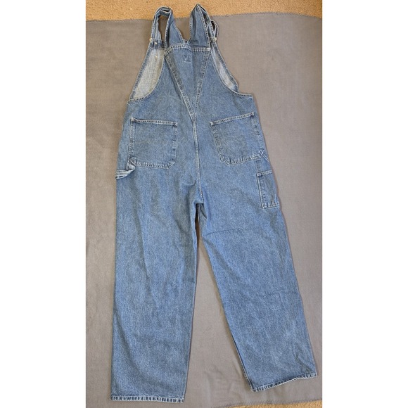 GAP Bib Carpenter Overalls Vintage ? Good Condition Zip Fly Adult Men's Sz LARGE - Picture 2 of 9